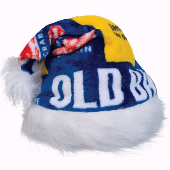 Old Bay Can Logo Santa Party Beanie Cap Hat - NEW Fast Ship - Picture 1 of 4